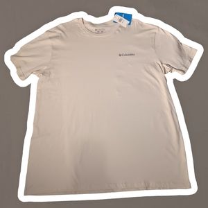 Columbia Men's shirt yellow mountain logo tee shirt